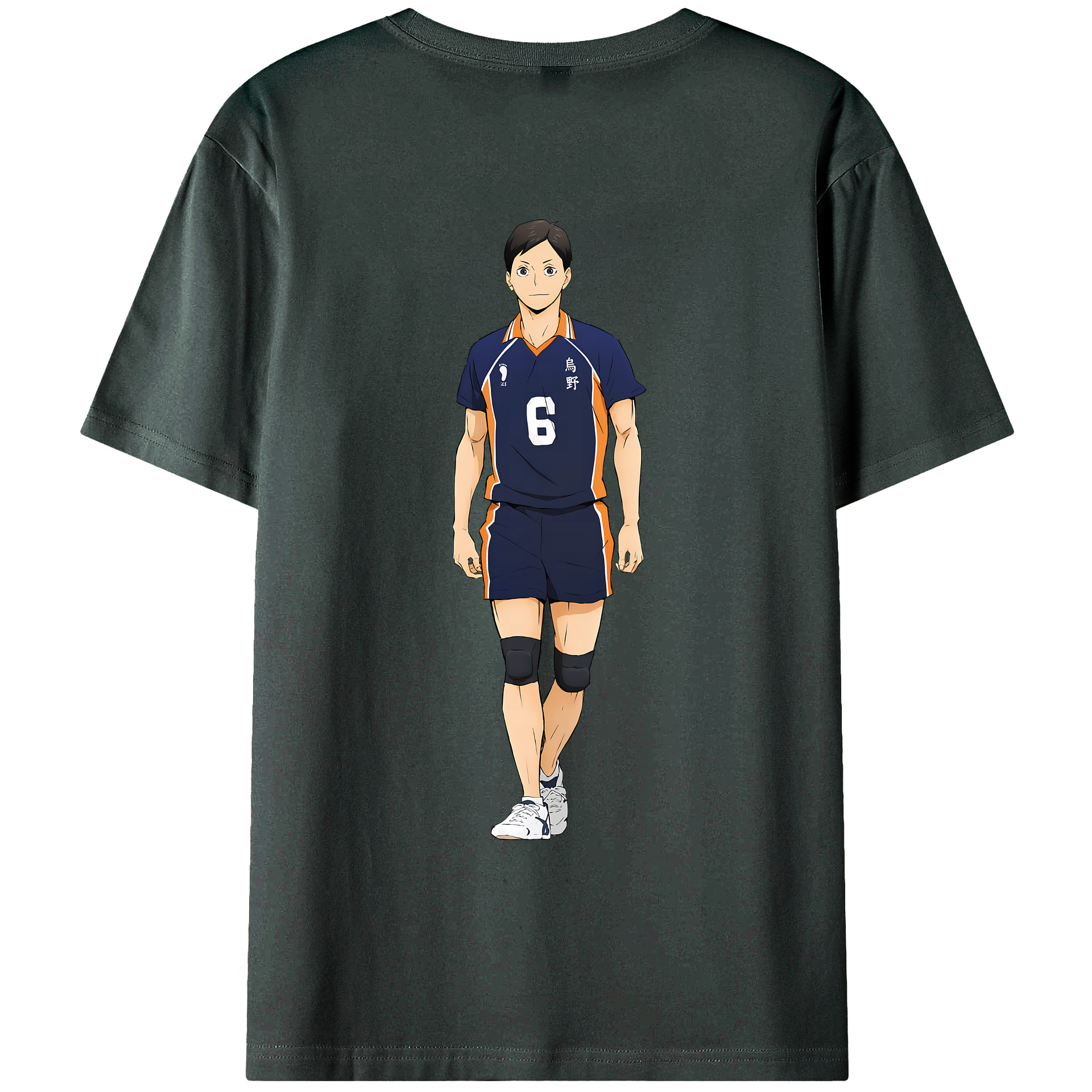 （画像用） ハイキュー!! Haikyu!! 綿100％ メンズ半袖Tシャツ（バックプリント） 通気性